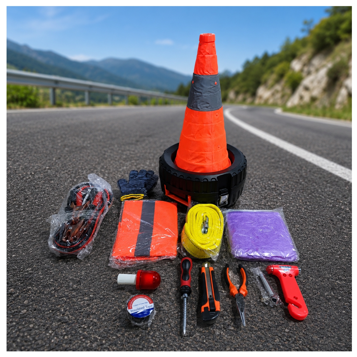 Kit Emergencia Carretera Herramientas